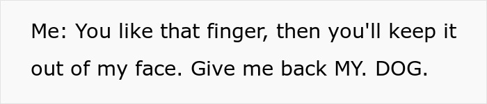 Text saying a person demands their dog back after kids almost stole it at the park, with parents saying they deserve it.