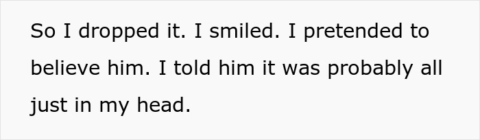 Text excerpt from an article about a woman suspecting her boyfriend of messing with her toothbrush and deciding to dump him after online opinions.