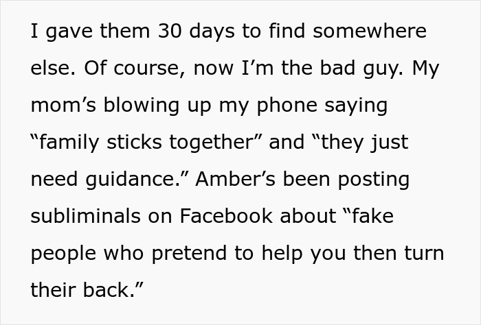 Text excerpt discussing family conflict after a guy closes door on brother&rsquo;s girlfriend bringing chaos and cigarettes inside.