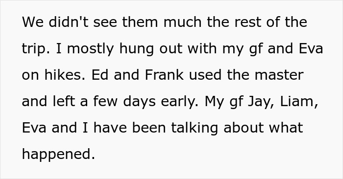 Text excerpt about man refusing to give up paid master bedroom, facing accusations of homophobia. Text excerpt about man refusing to give up paid master bedroom, facing accusations of homophobia.