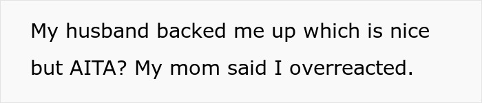 Text message conversation showing a mom questioning if she overreacted about kids being fed fast food by MIL.