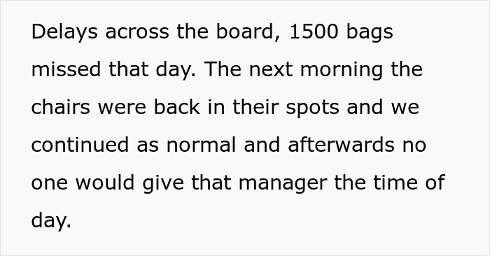 Airport employees unite in protest after manager removes their chairs, causing workplace disruption and delays.