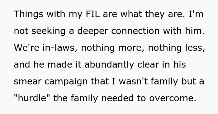 Alt text: Text discussing FIL pointing finger at son-in-law and the wife's silence in a family conflict over a missing iPad.