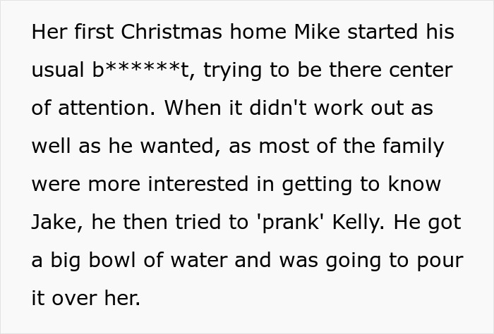 Text describing a couple going ballistic as their daughter refuses to invite a bully bro to the wedding and kicks them out.