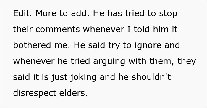 Text excerpt showing a woman addressing comments about a gold digger and housewife, mentioning elders and arguments.