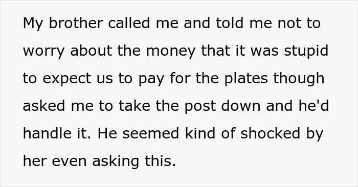 Screenshot of a message discussing posting screenshots of SIL's texts online and concerns about making her look bad.