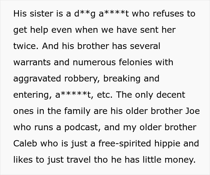 Text describing a couple’s choice to hide their wealth from dysfunctional families for their own safety and peace of mind. Text describing a couple’s choice to hide their wealth from dysfunctional families for their own safety and peace of mind.