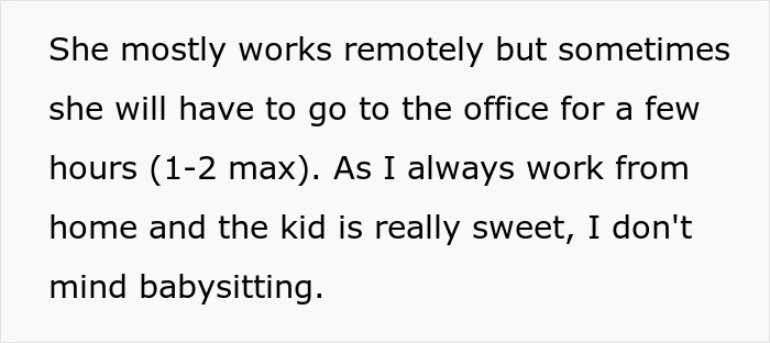 Text excerpt about working remotely and babysitting a sweet kid, related to roommate's son and medical bills dispute.