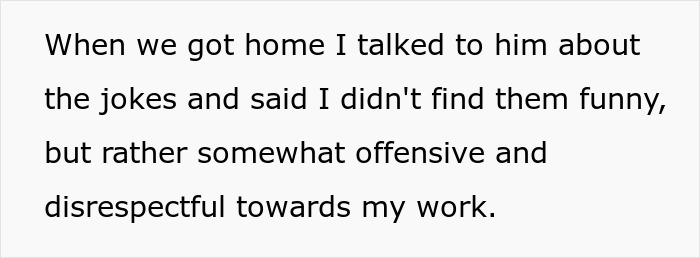 Woman explains feeling undermined by husband&rsquo;s disrespectful comments about her job in front of his boss.