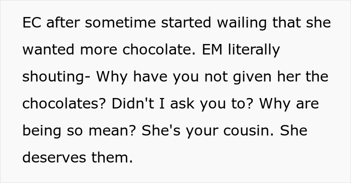 Girl’s 11th birthday celebration turns sour as visiting relatives demand cake, gifts, and full attention from the birthday girl. Girl’s 11th birthday celebration turns sour as visiting relatives demand cake, gifts, and full attention from the birthday girl.
