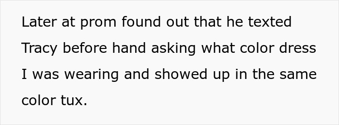 Text describing a man&rsquo;s fake relationship with a woman who rejected him causing others to think she cheated.