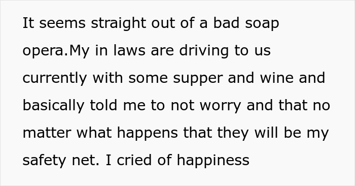 Text describing in-laws offering support, evoking emotions after couple books wedding venue years in advance.