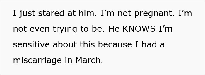 Text excerpt expressing sensitivity after a tasteless pregnancy stunt causes birthday dinner awkwardness. Text excerpt expressing sensitivity after a tasteless pregnancy stunt causes birthday dinner awkwardness.