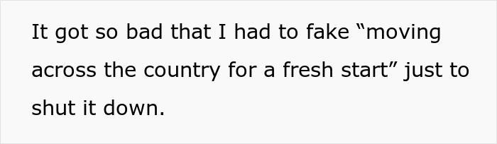 Text about faking moving across the country for a fresh start to ghost someone in a personal confession. Text about faking moving across the country for a fresh start to ghost someone in a personal confession.