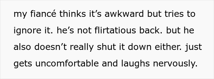 Text about woman making below-the-belt comments about sister&rsquo;s fianc&eacute; causing wedding ban and discomfort.