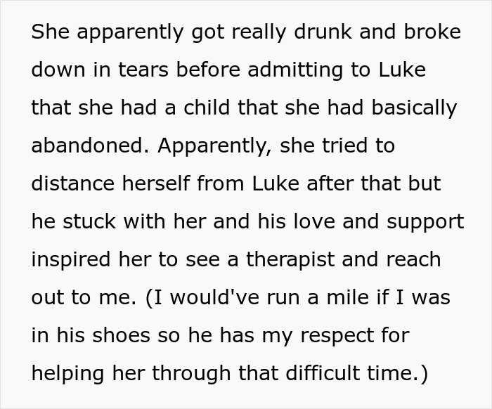 Text excerpt showing a man&rsquo;s emotional struggle raising a newborn alone and dealing with his ex&rsquo;s sudden reappearance.