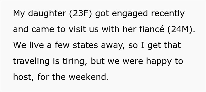 Text about a guy who prioritizes his miniature wargaming studio over spending time with his daughter and her fianc&eacute;.