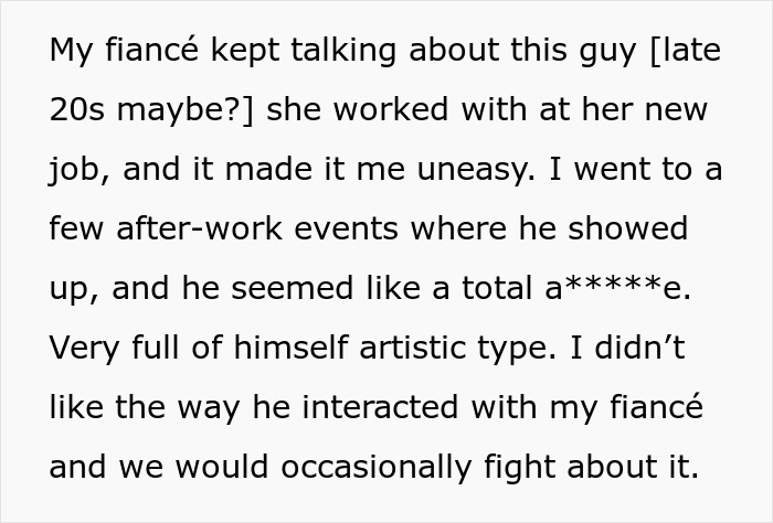 Text excerpt from an ex-fiance about feeling uneasy on Valentine&rsquo;s Day in their shared apartment.