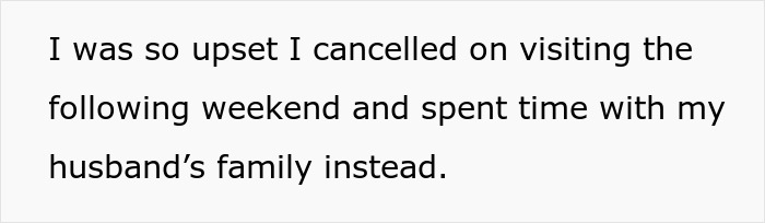 Text post about being upset and spending time with husband&rsquo;s family, related to mom stealing daughter&rsquo;s pregnancy announcement.