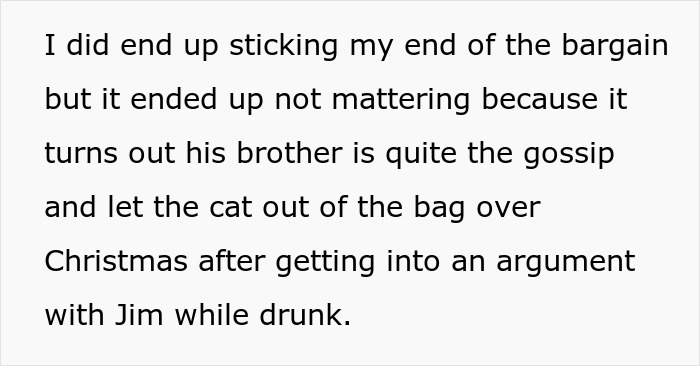 Text excerpt about a husband getting jealous over the girl he led on at their wedding, revealing family gossip.