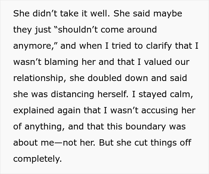 Text excerpt showing a woman explaining how food talk triggers her due to her son’s autism and causes family conflict. Text excerpt showing a woman explaining how food talk triggers her due to her son’s autism and causes family conflict.