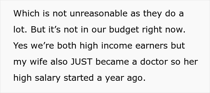 Text excerpt from a dad wondering if he&rsquo;s a jerk for not wanting to join his wife&rsquo;s work trip with the kids.