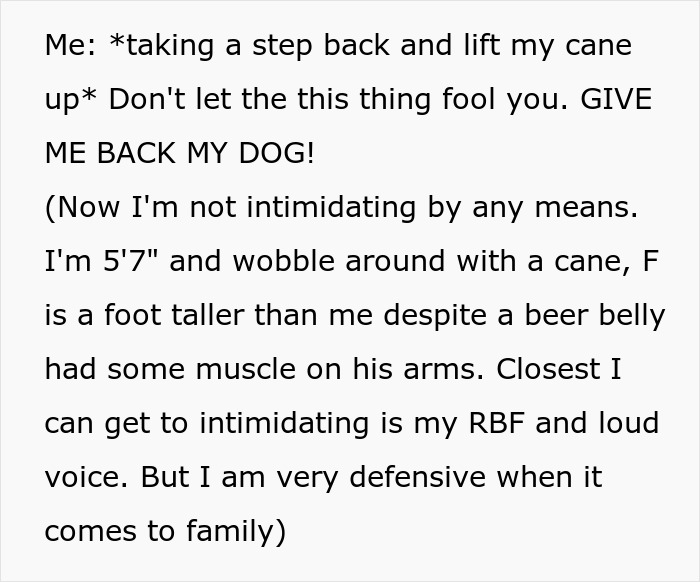 Person defiantly demanding their dog back from kids, showing defensive stance at park during attempted dog theft incident.