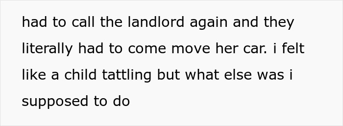 Text message conversation about an entitled lady repeatedly parking in a friendly neighbor's spot and causing issues. Text message conversation about an entitled lady repeatedly parking in a friendly neighbor's spot and causing issues.