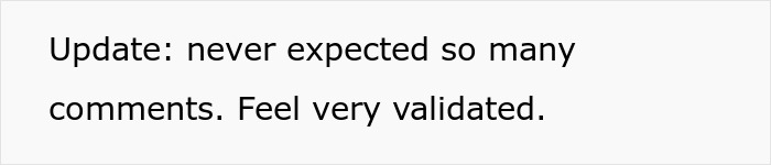 Text graphic displaying a statement about receiving many comments and feeling validated. Text graphic displaying a statement about receiving many comments and feeling validated.