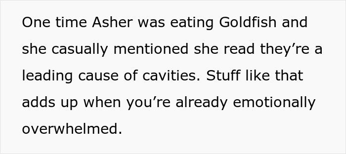 Woman shares how food talk triggers her due to son's autism while her cousin reacts by cutting her off in conversation. Woman shares how food talk triggers her due to son's autism while her cousin reacts by cutting her off in conversation.