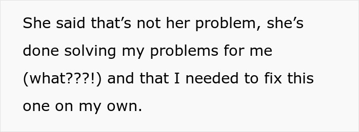 Text on a white background describing a conversation about personal problems in an ex-fiance Valentine day apartment setting.