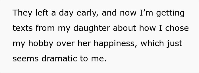 Text message about a guy prioritizing his miniature wargaming studio over his daughter and her fianc&eacute;&rsquo;s happiness.