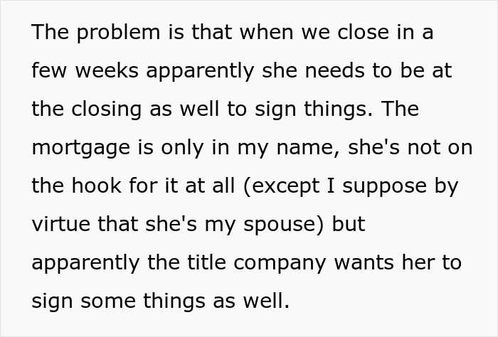 Text about husband struggling to come clean about a lie told 10 years ago related to mortgage and signing documents.