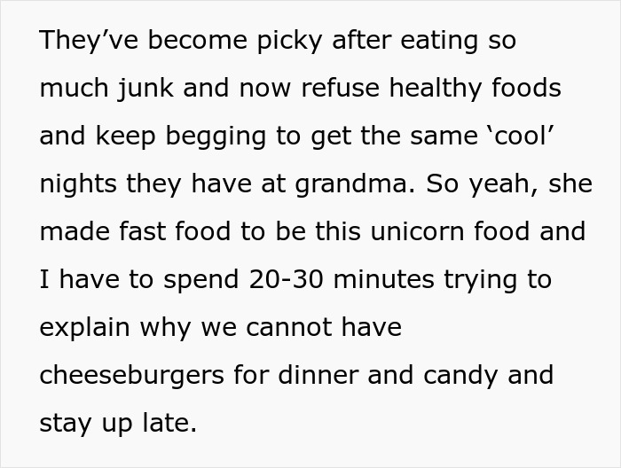 Kids become picky after eating fast food at grandma&rsquo;s, refusing healthy meals and causing parenting challenges.