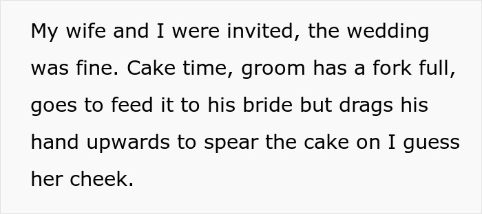 Groom smashes cake and accidentally hurts bride with fork during wedding cake cutting, causing an unexpected moment. Groom smashes cake and accidentally hurts bride with fork during wedding cake cutting, causing an unexpected moment.