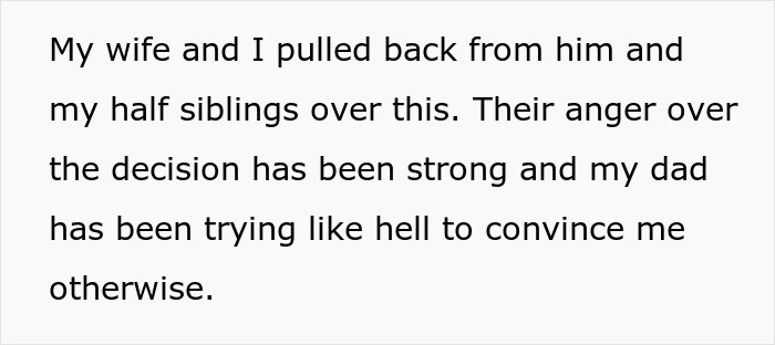 Text excerpt discussing a dad demanding his son name his grandbaby after late wife, but son rejects the idea firmly.