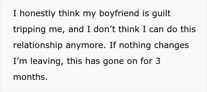 Text message expressing frustration about boyfriend always bringing his BFF to dates and the unhinged truth behind it.