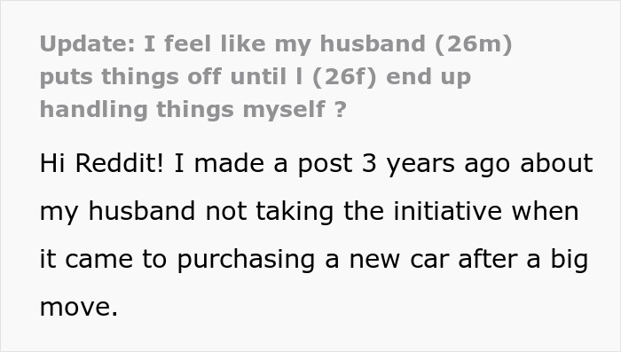 Reddit post update about a woman&rsquo;s cross-country move and husband&rsquo;s failure with basic tasks leading to public shaming.