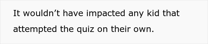 Text excerpt emphasizing fairness in a quiz designed to catch cheaters by using multiple versions of the same test.