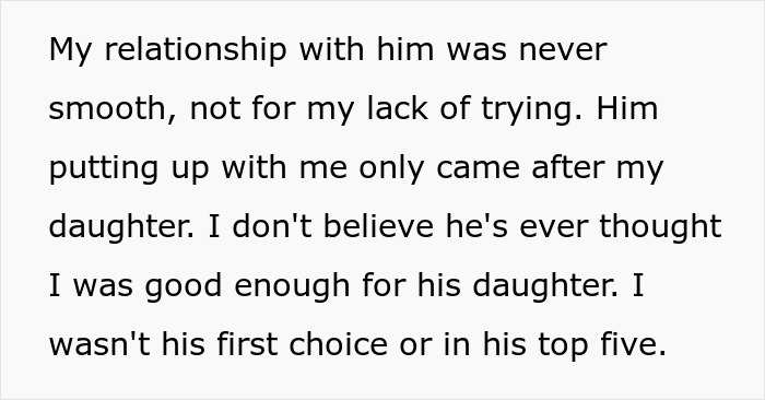 Text about a strained relationship involving FIL pointing at son-in-law and the wife&rsquo;s silence affecting them deeply.