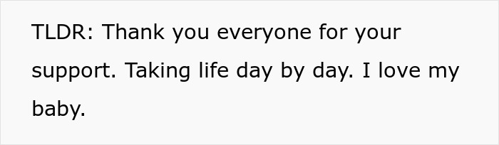 Text post reading thank you for support and expressing love for baby, related to MIL stealing baby story. Text post reading thank you for support and expressing love for baby, related to MIL stealing baby story.