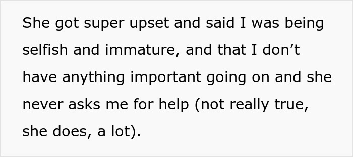 Text message conversation discussing a graduate refusing to cancel a trip for sister’s babysitting emergency, causing family drama. Text message conversation discussing a graduate refusing to cancel a trip for sister’s babysitting emergency, causing family drama.