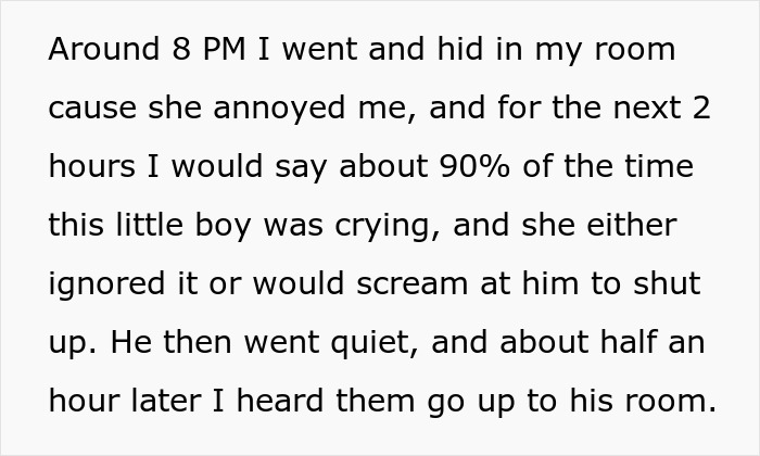 Text showing a man with kids describing how a roommate’s guest treats her kid poorly, causing distress. Text showing a man with kids describing how a roommate’s guest treats her kid poorly, causing distress.