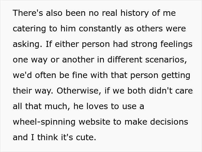 Text excerpt discussing relationship dynamics and decision-making in the context of stopping a boyfriend&rsquo;s proposal at a wedding.
