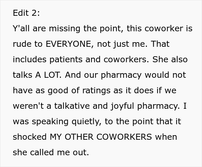 Woman Silently Retaliates After Rude Colleague Shushes Her, Won’t Talk To Her Anymore In Return Woman Silently Retaliates After Rude Colleague Shushes Her, Won’t Talk To Her Anymore In Return