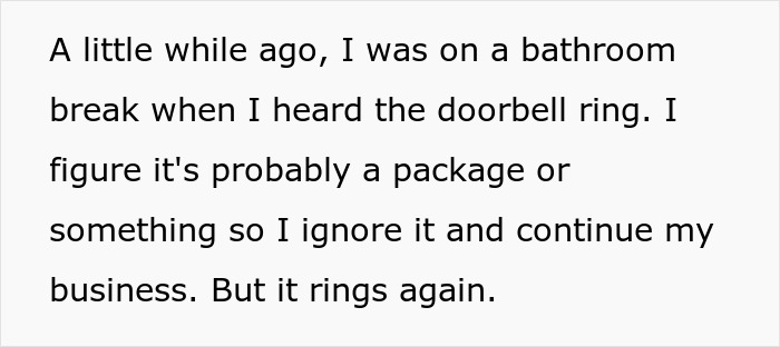 Text describing a woman faking wellness checks and knocking on neighbor’s doors to complain about the lawn. Text describing a woman faking wellness checks and knocking on neighbor’s doors to complain about the lawn.