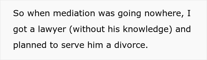Text excerpt about a post-partum wife seeking custody after her husband blindsides her with divorce. Text excerpt about a post-partum wife seeking custody after her husband blindsides her with divorce.