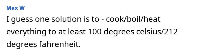Expert advice on cooking with caution, emphasizing heating food to at least 100 degrees celsius for safety.