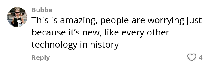 Comment from user Bubba expressing amazement about Google&rsquo;s AI model creating realistic videos and reactions from people.