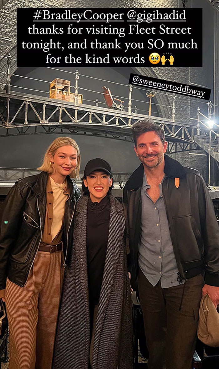 Gigi Hadid and Bradley Cooper posing together smiling, fans reacting to major age gap in their relationship. Gigi Hadid and Bradley Cooper posing together smiling, fans reacting to major age gap in their relationship.